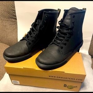 Doc Marten Air Wair all black leather lace up boots